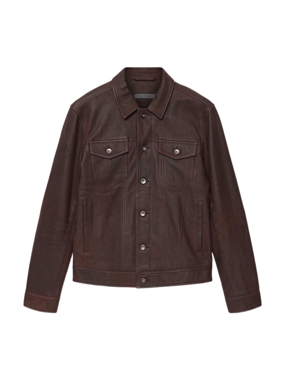 John Varvatos Andrew Burnished Suede Trucker
