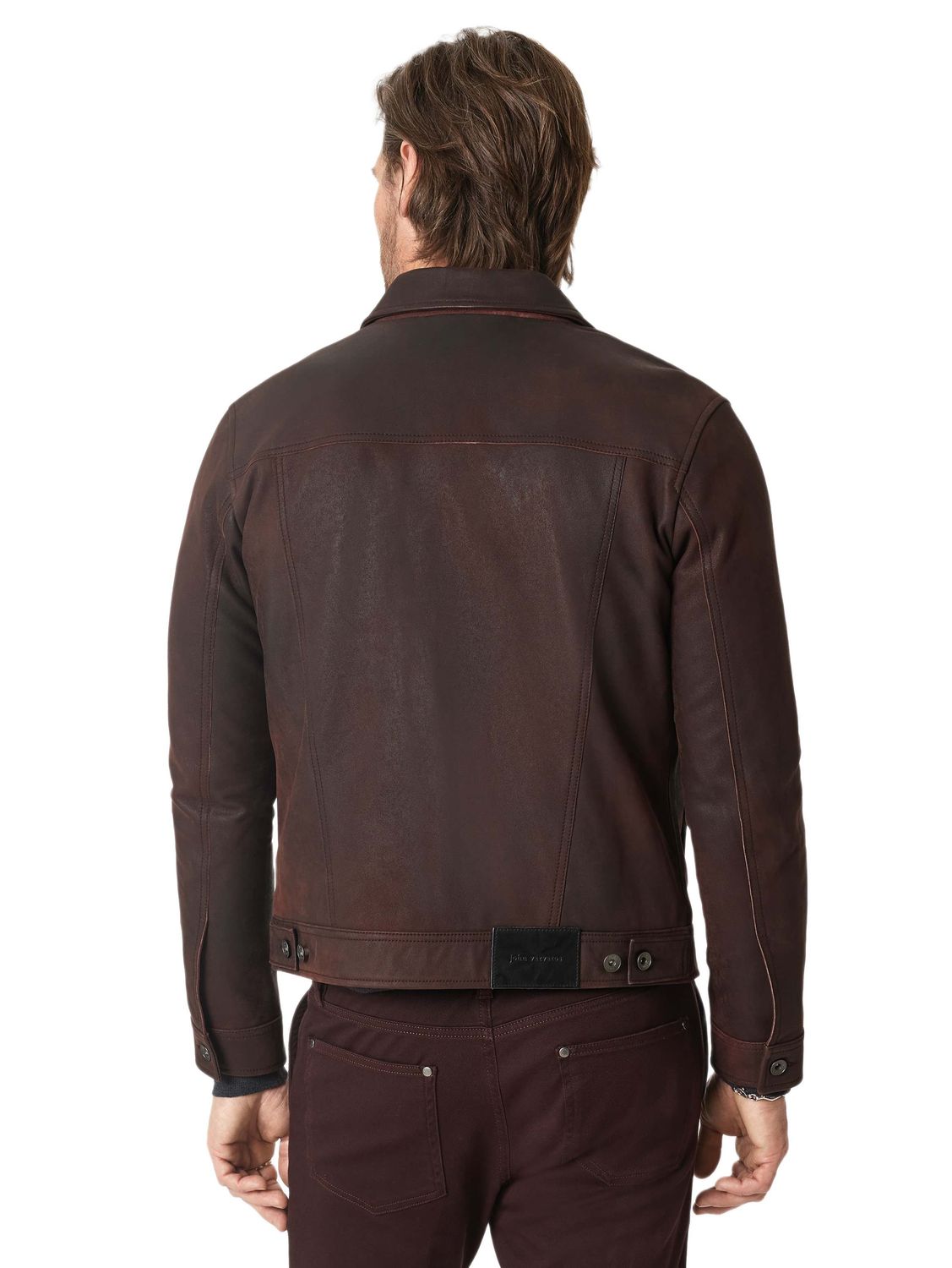 John Varvatos Andrew Burnished Suede Trucker