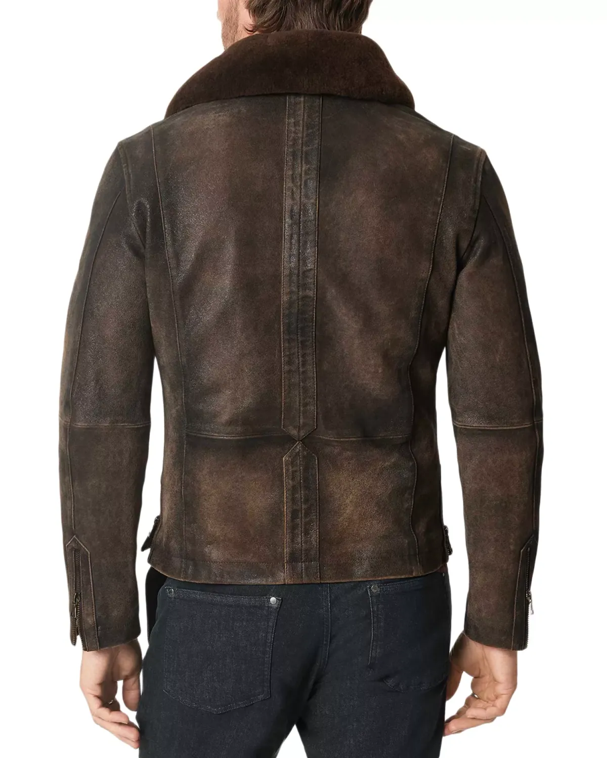 John Varvatos Coley Leather Jacket W/ Removable Collar