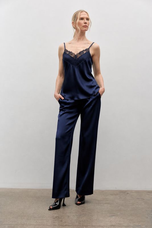 Iris Setlakwe Lace &amp; Satin Cami
