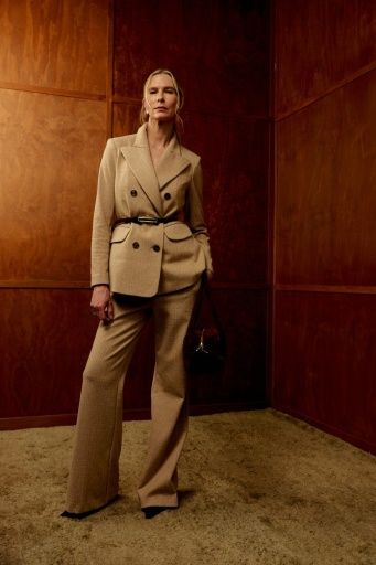Iris Setlakwe Chevron Double Breast Jacket, Color: Beige, Size: 2