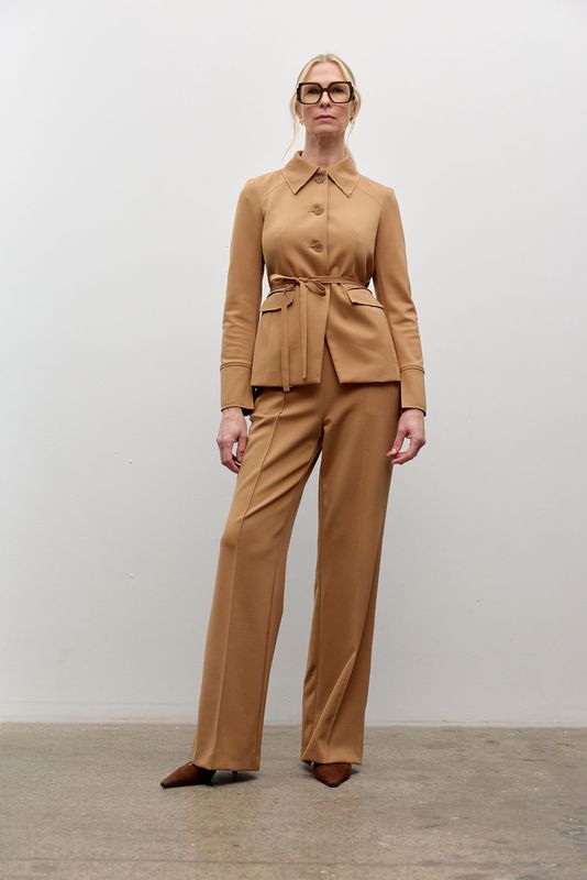 Iris Setlakwe Belted Jacket w/ Flap Pockets