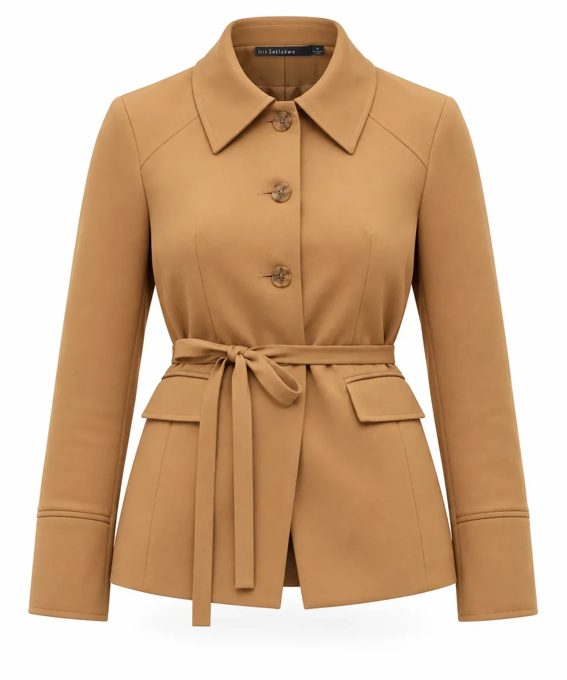 Iris Setlakwe Belted Jacket w/ Flap Pockets