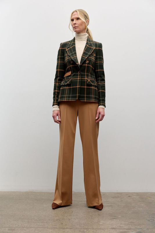 Iris Setlakwe Double Breast Plaid Jacket