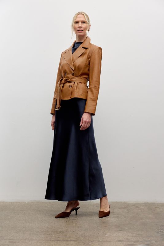 Iris Setlakwe Belted Leather Jacket