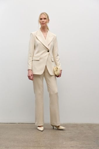 Iris Setlakwe Single Breast Jacket, Color: Bone, Size: 0