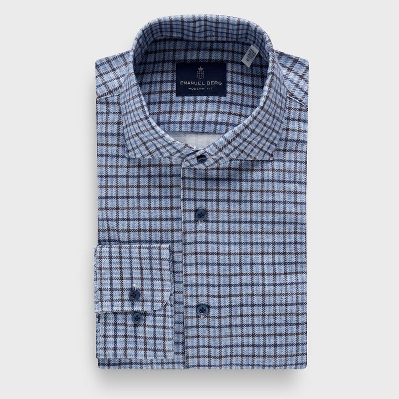 Emanuel Berg Multi Check Jersey Shirt