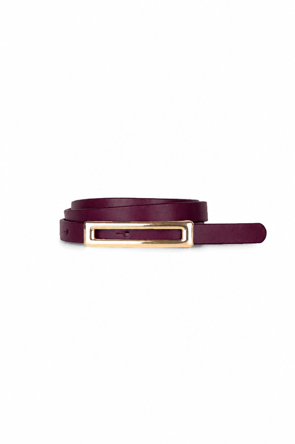 Iris Setlakwe Skinny Leather Belt with Rectangle Buckle