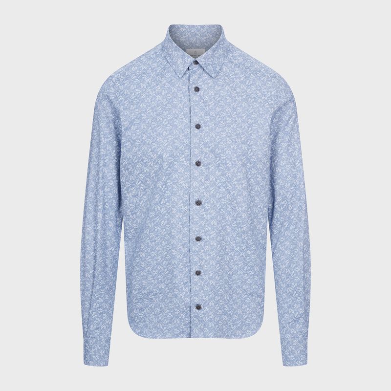 Emanuel Berg Floral Cotton Lyocell Sport Shirt