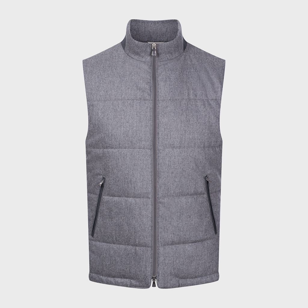 Emanual Berg Solid Wool Quilted Vest