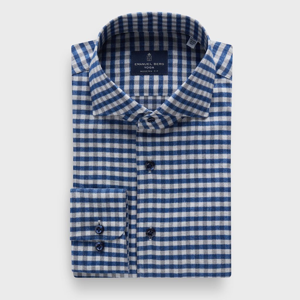 Emanuel Berg Bushed Cotton Check