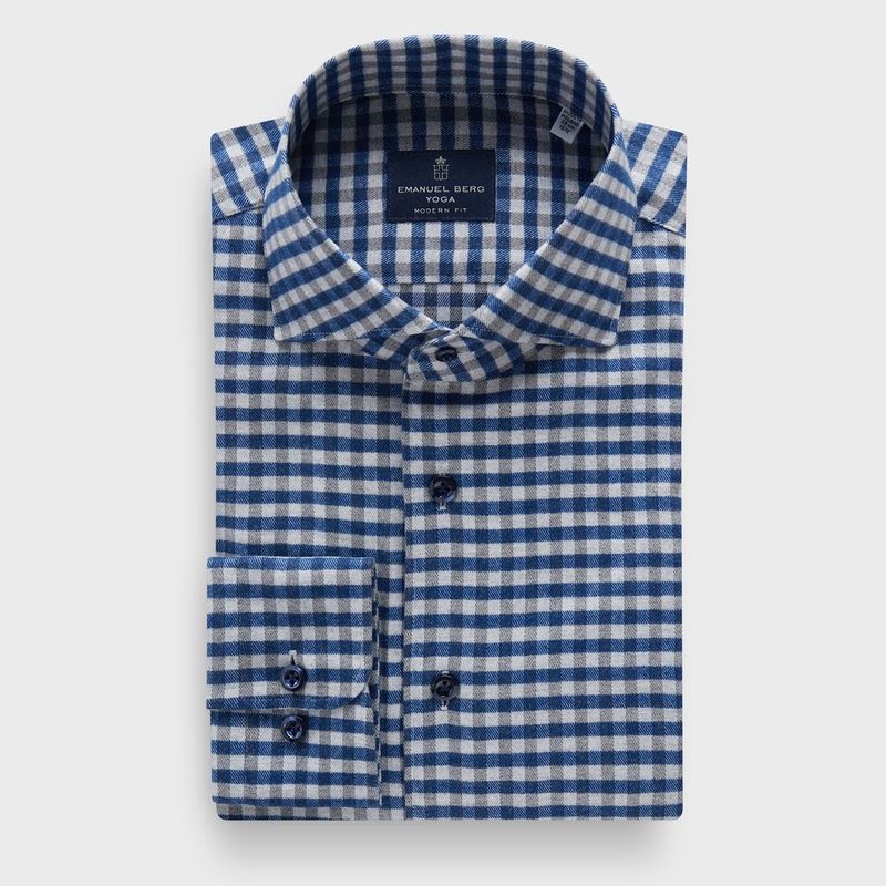 Emanuel Berg Bushed Cotton Check