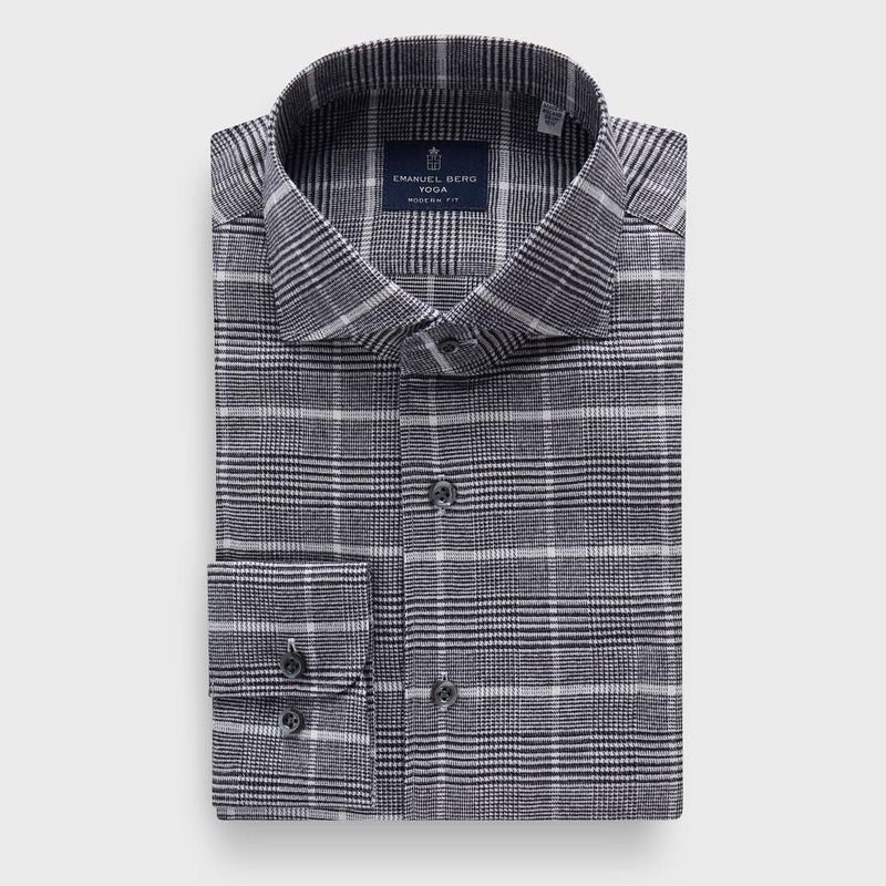 Emanuel Berg Brushed Cotton Windowpane