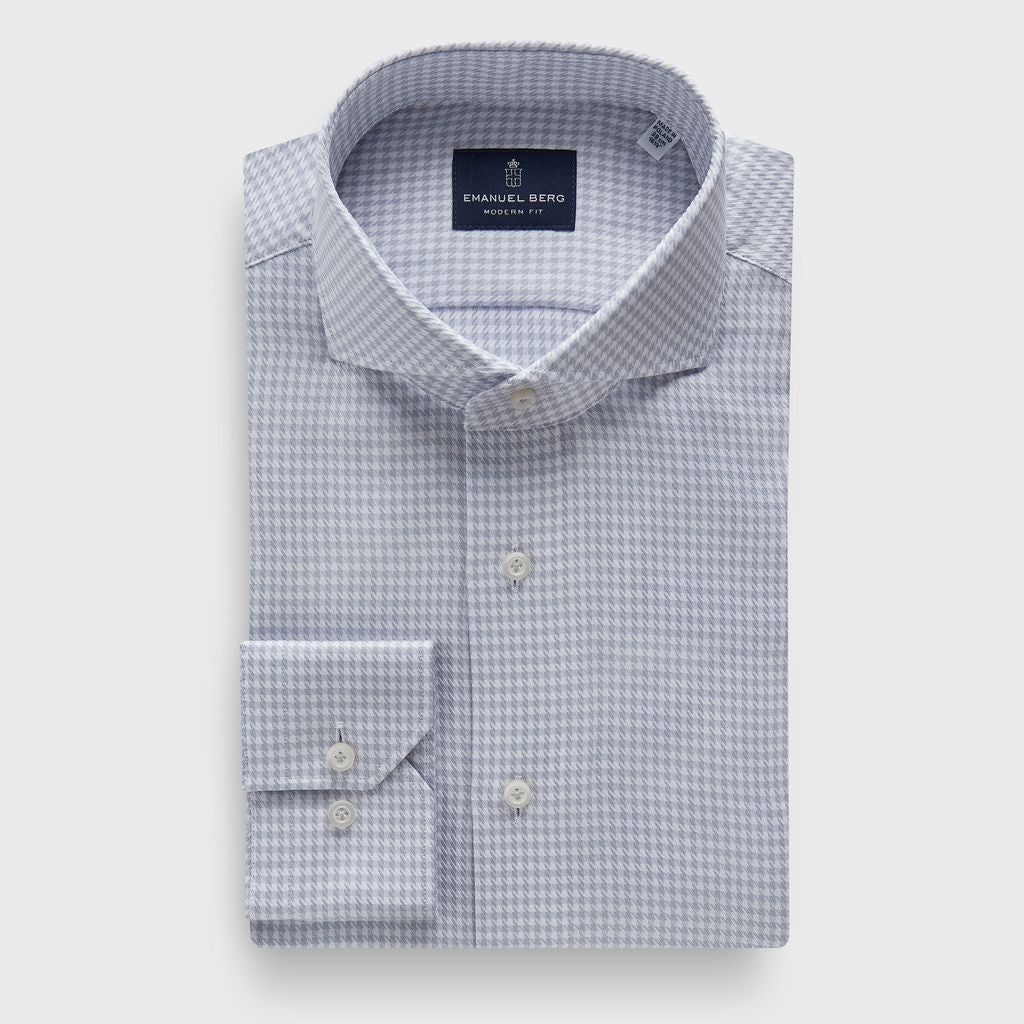 Emanuel Berg Houndstooth Dress Shirt