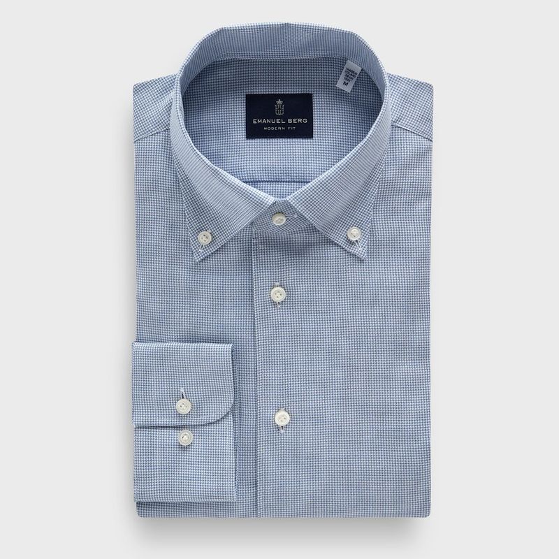 Emanuel Berg Houndstooth Button Down