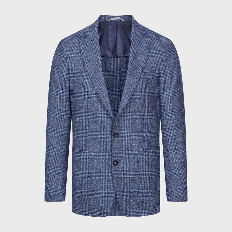 Emanuel Berg Wool Cotton Check Sport Coat