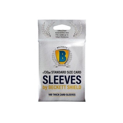 Beckett Shield Sleeves Thick 130pt 100ct