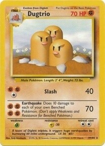 Dugtrio - 19/102 - Rare - Unlimited