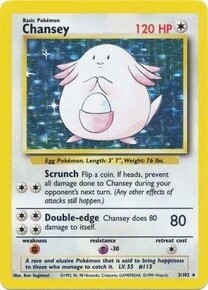 Chansey - 3/102 - Rare - Unlimited