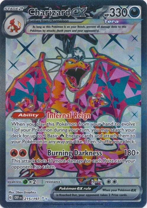 Charizard EX - Scarlet &amp; Violet Obsidian flames 215/197