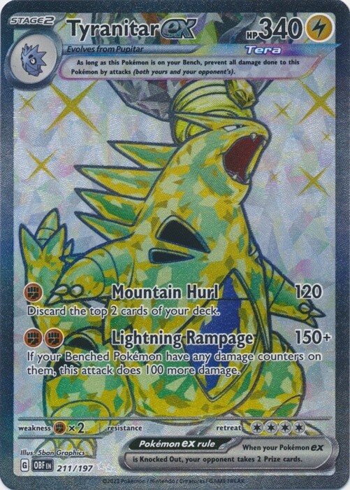 Tyranitar EX - Scarlet &amp; Violet Obsidian flames 211/197