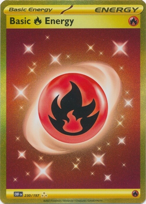 Basic fire energy - Scarlet &amp; Violet Obsidian flames 230/197