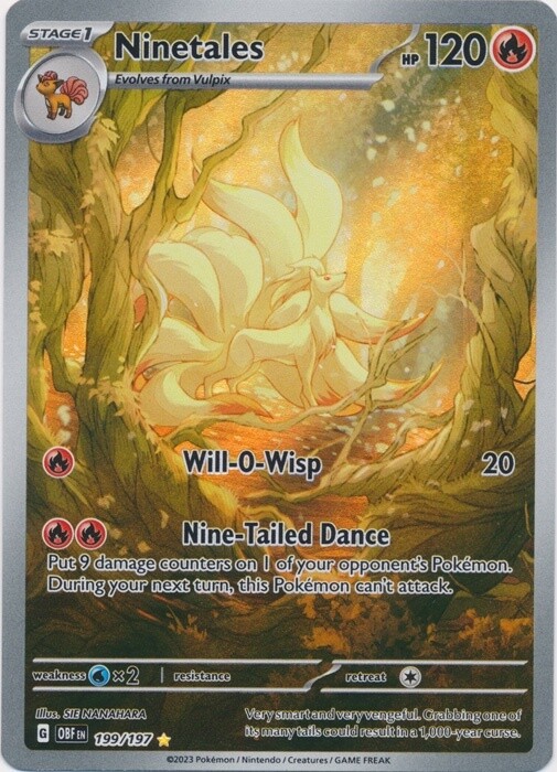 Ninetales - Scarlet &amp; Violet Obsidian flames 199/197