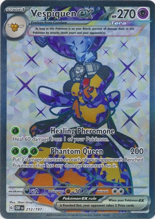 Vespiquen EX - Scarlet &amp; Violet Obsidian flames 212/197