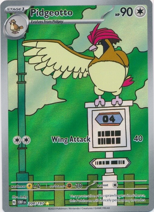 Pidgeotto - Scarlet &amp; Violet Obsidian flames 208/197