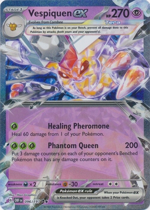Vespiquen EX - Scarlet &amp; Violet Obsidian flames 096/197