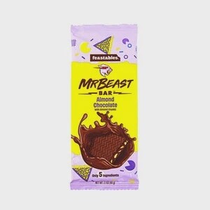 Mr. Beast barre chocolat morceaux d&#39;amandes 60g