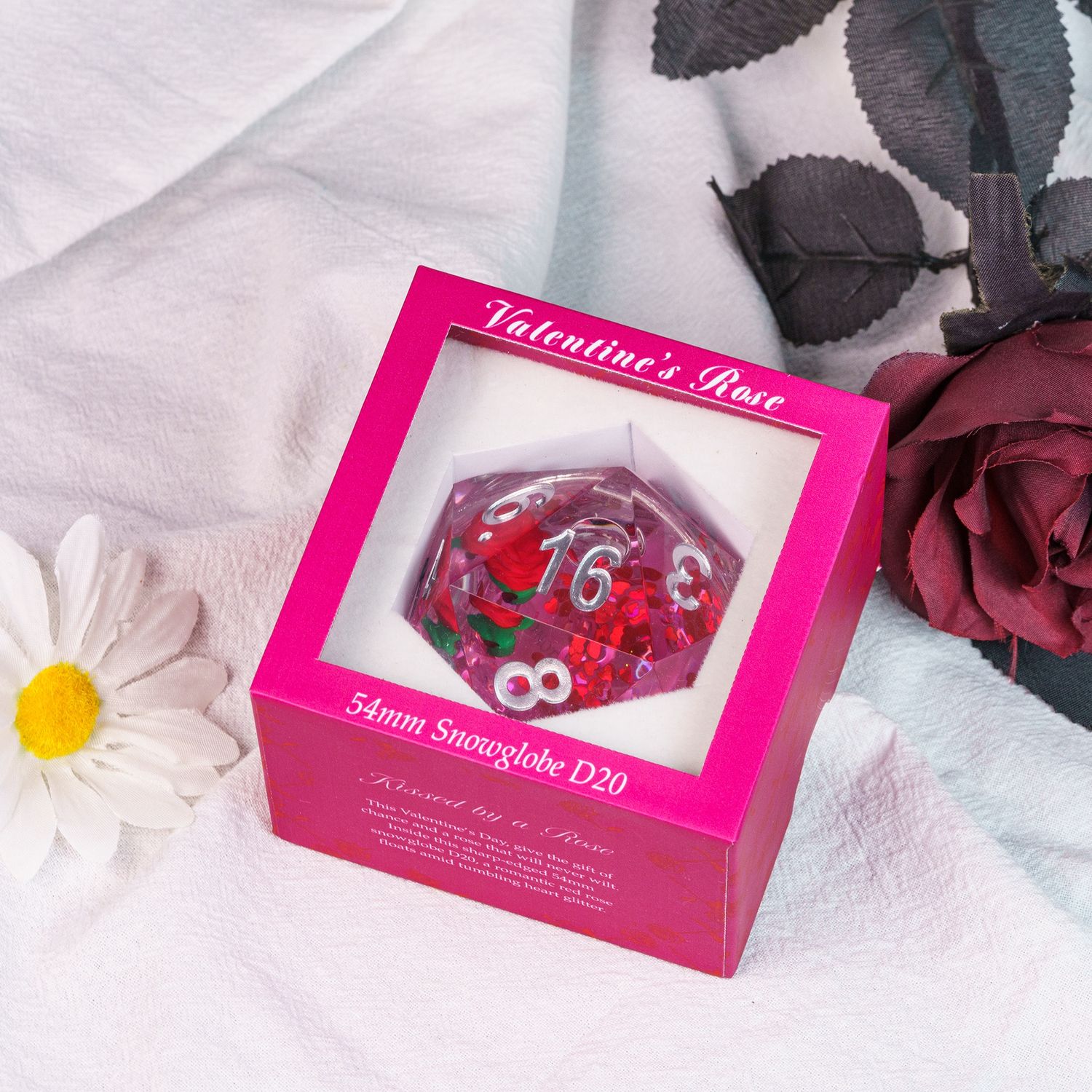 SD VALENTINE&#39;S ROSE SNOWGLOBE D20 (54MM)