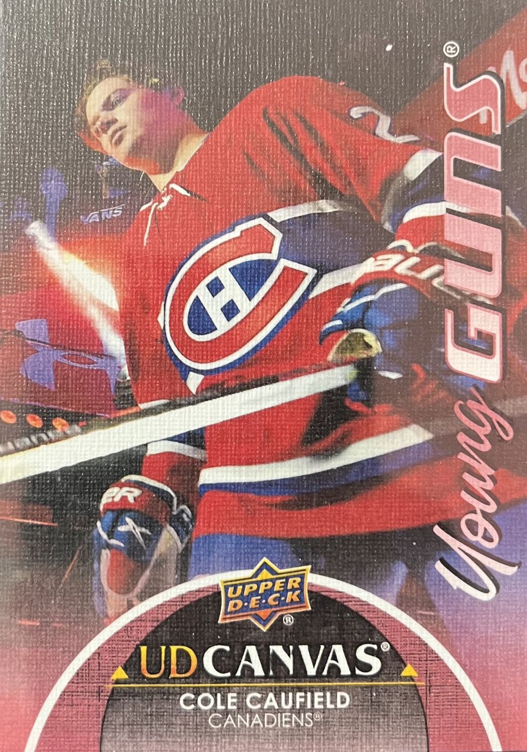 Cole Caufield - 2021-22 Upper deck Series two UD Canvas Young guns C211