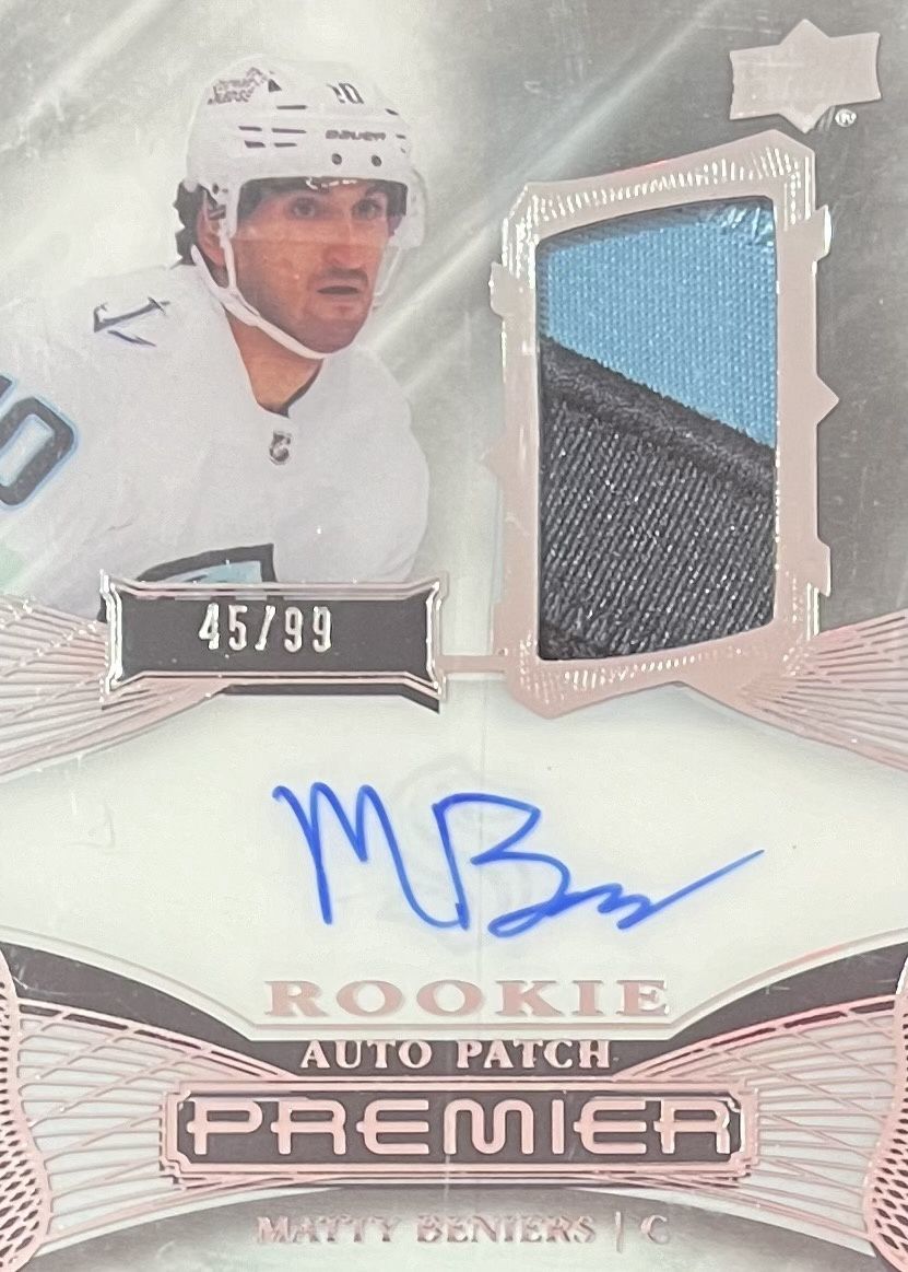 Matty Beniers - 2022-23 Upper deck Premier rookie auto patch /99 AR-MB