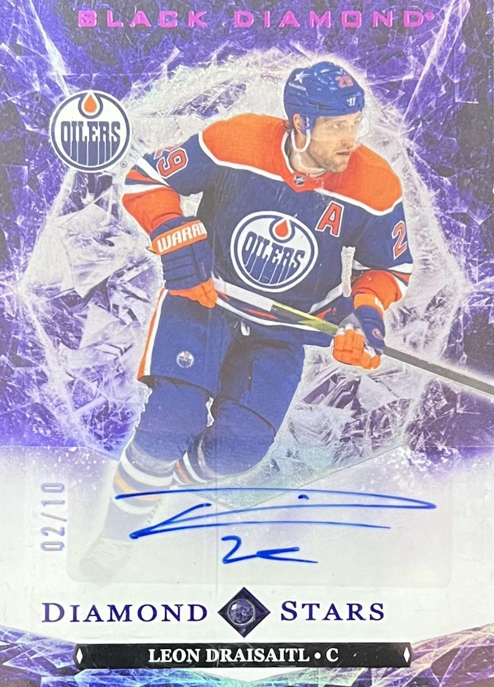 Leon Draisaitl - 2024-25 Upper deck Black diamond Diamond stars /10  BDS-LD