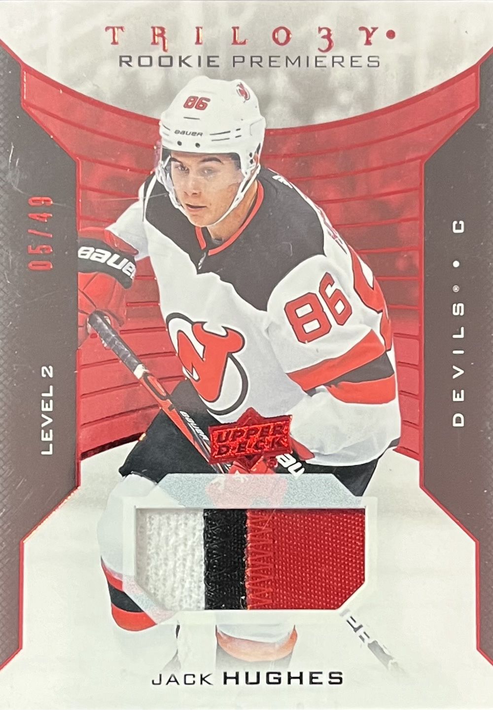 Jack Hughes - 2019-20 Trilogy Rookie premieres /49 LEVEL 2 #116