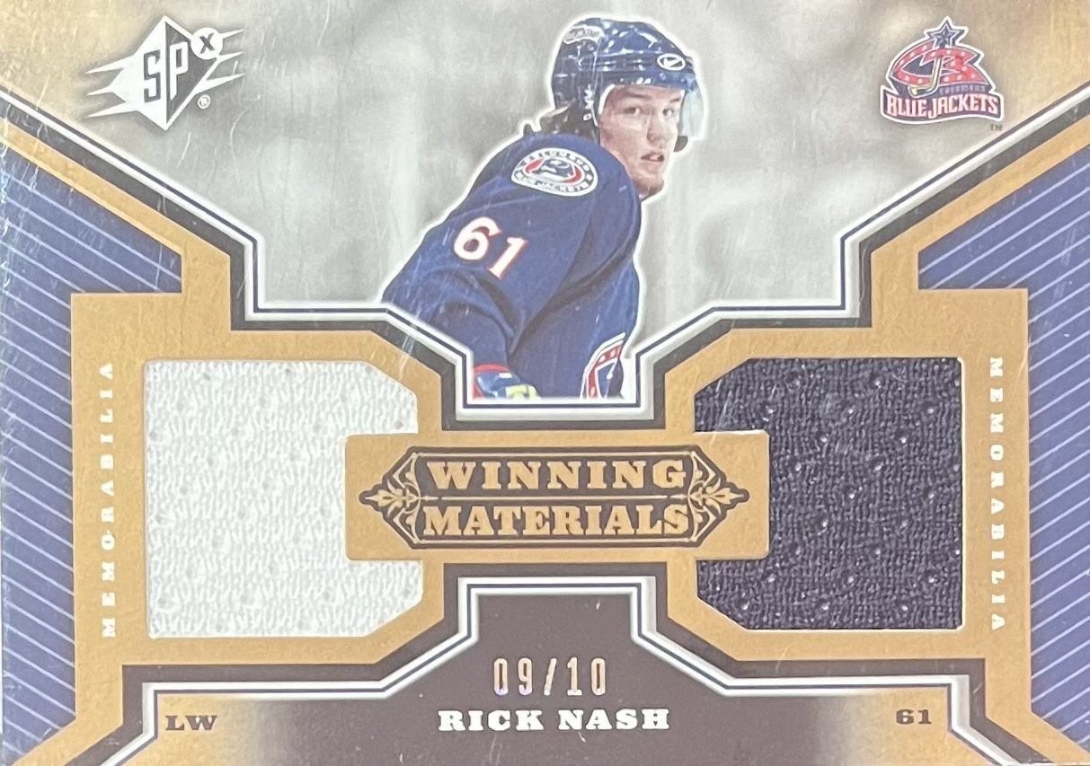 Rick Nash - 2005-06 Upper deck SPX Winning materials /10 WM-RN