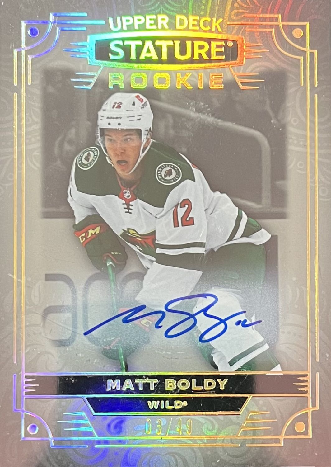 Matt Boldy - 2022-23 Upper deck Stature rookie /49 #101