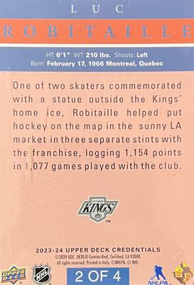 Luc Robitaille - 2023-24 Upper deck Credentials Fleer 2 of 4