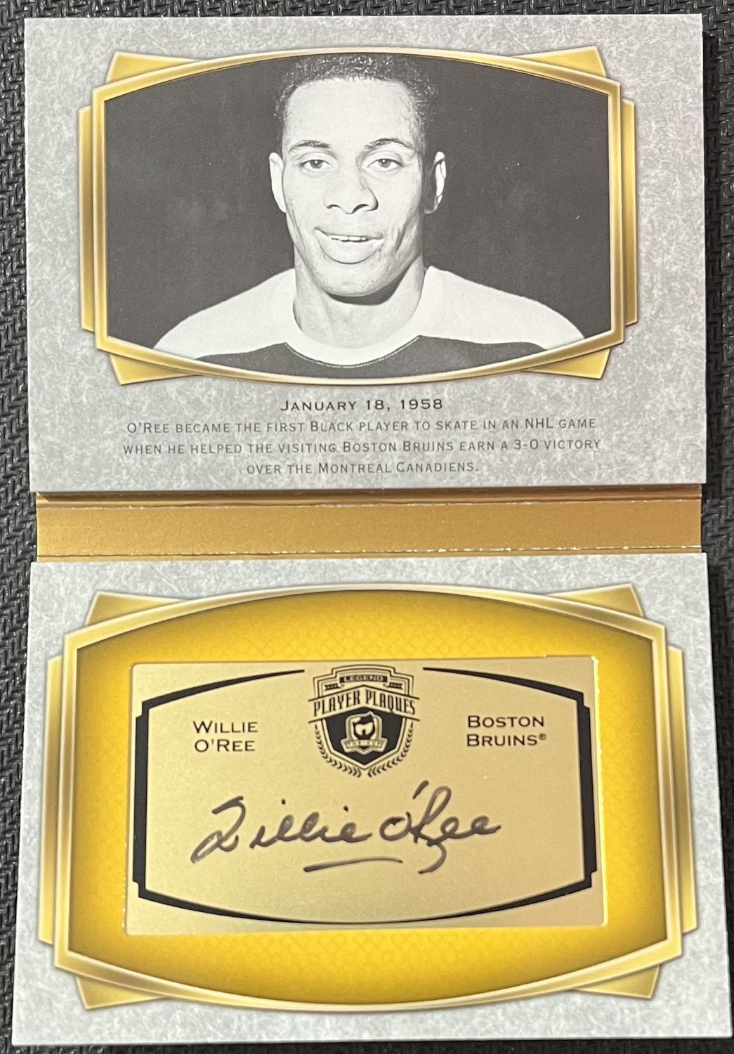 Willie O&#39;ree - 2022-23 Upper deck The cup Legend player plaques /25 PP-WO