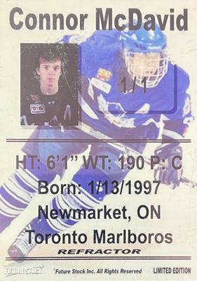 Connor McDavid - Future stock inc. Refractor Limited edition 1/1