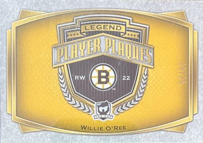 Willie O'ree - 2022-23 Upper deck The cup Legend player plaques /25 PP-WO