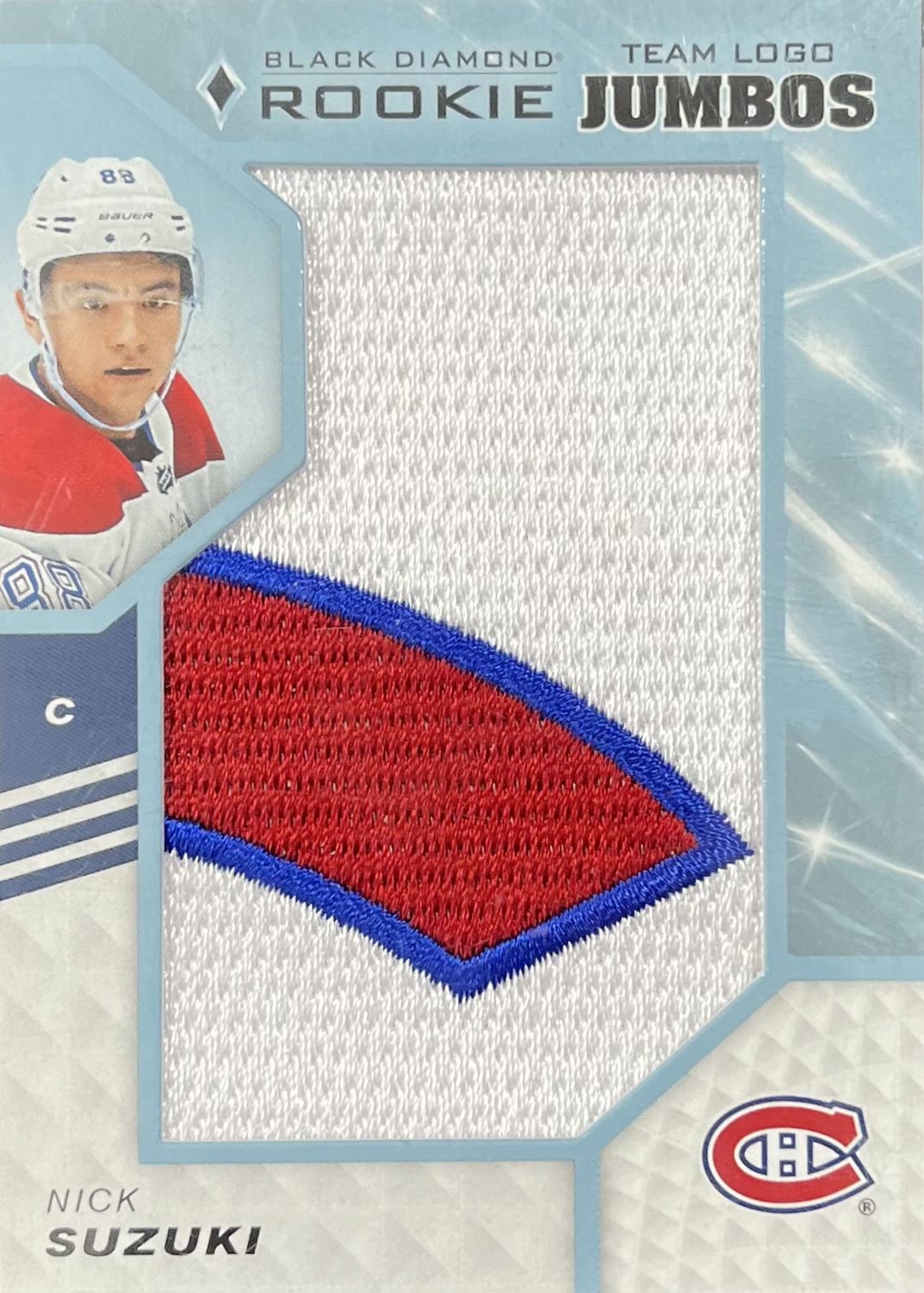 Nick Suzuki - 2019-20 Upper deck Black diamond Rookie team logo jumbos RTL-NS