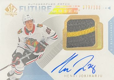 Henri Jokiharju -2018-19 Upper deck SP Authentic Autographed patch future watch /100 #193