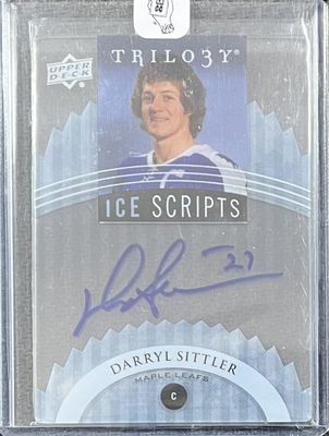 Darryl Sittler - 2014-15 Upper deck Trilogy Ice scripts IS-DS