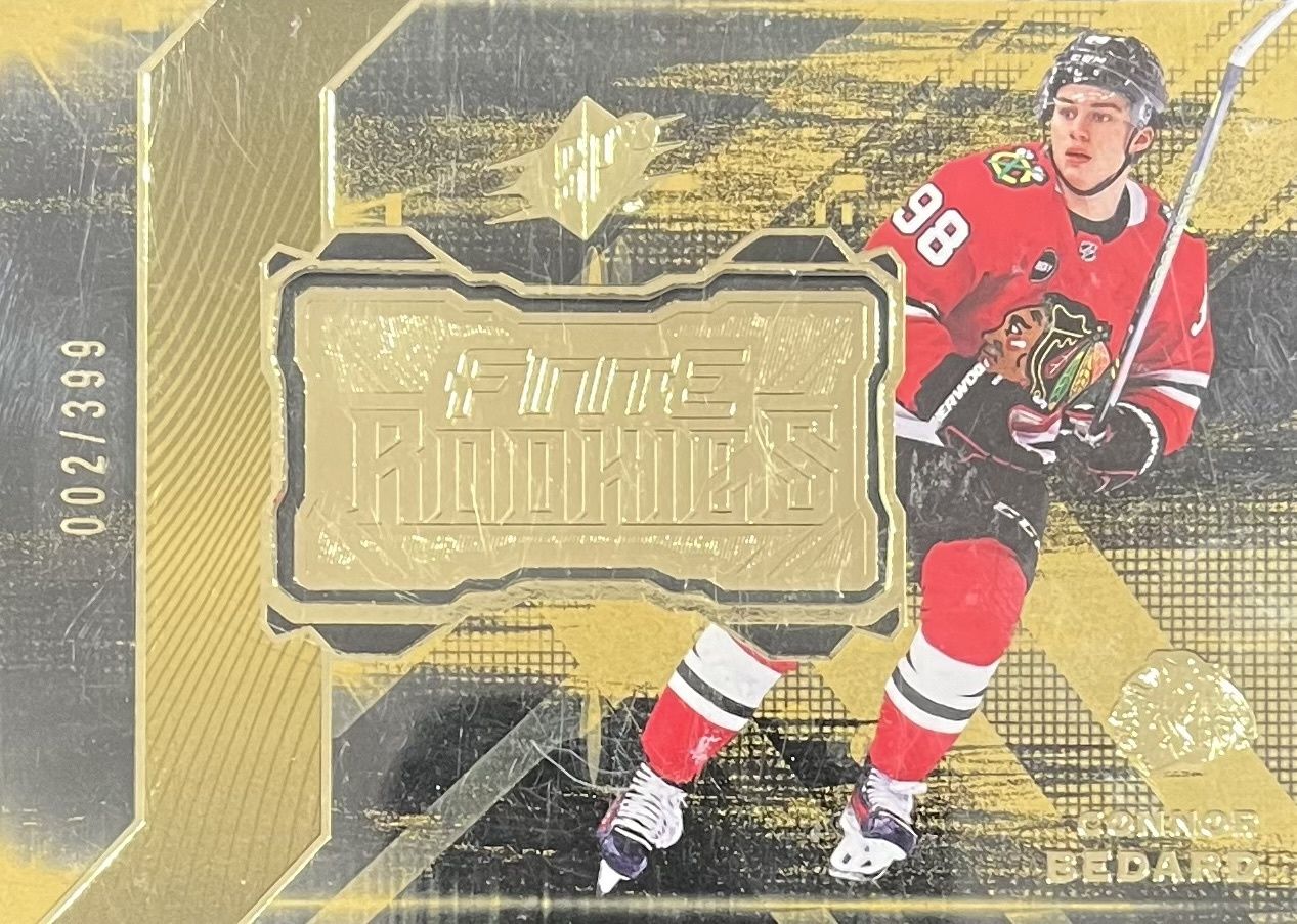 Connor Bedard - 2023-24 Upper deck SPX Finite rookies gold /399 F-15