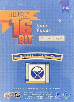Owen Power - 2022-23 Upper deck Allure 16-bit B-15