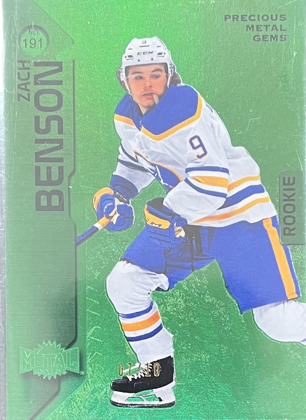 Zach Benson - 2023-24 Skybox metal universe Rookie precious metal gems /10 #191