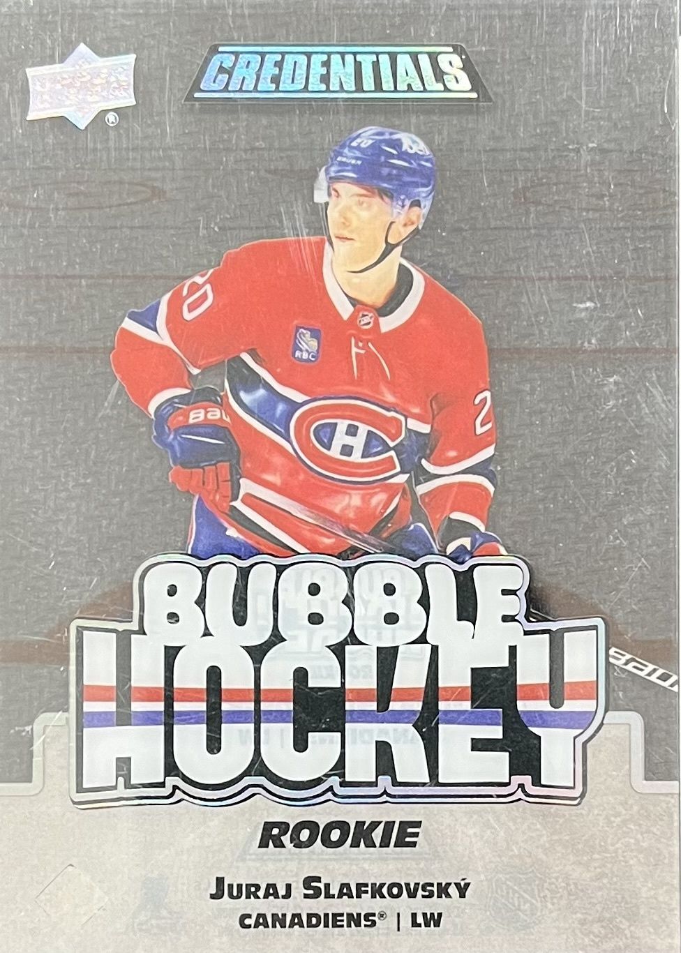 Juraj Slafkovsky - 2022-23 Upper deck Credentials Bubble hockey rookie BHR-SL