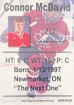 Connor McDavid - Future stock inc. "The next one"  Limited edition